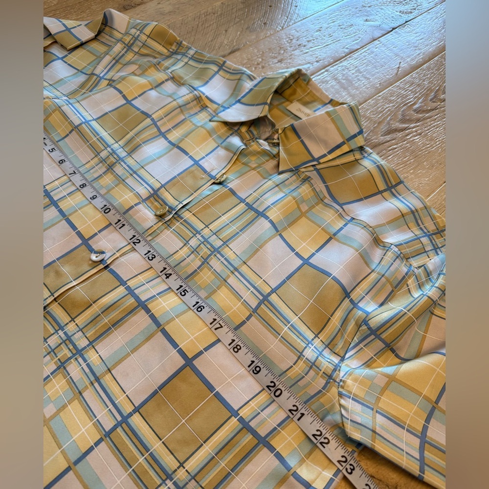 Zimmermann Multicolor Plaid Pastel Women’s Silk Short Sleeve - Picture 6 of 8